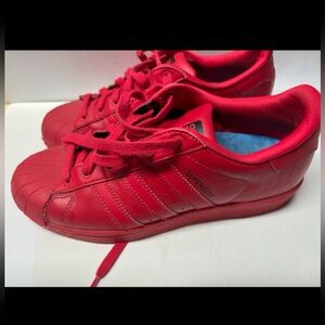 Adidas Superstar Bold Red Sneakers Woman Size 5